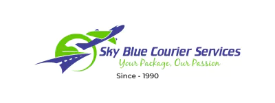 SkyBlue Courier Transport Tracking Logo